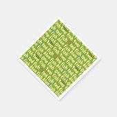 Ein Fisch Zwei Fische Typografie Muster Serviette (Ecke)