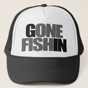 Ein Fische GEGANGENER FISHIN Hut Truckerkappe