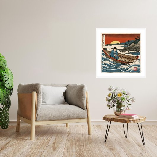 Ein Fischer, der angeln geht - Art Print Poster