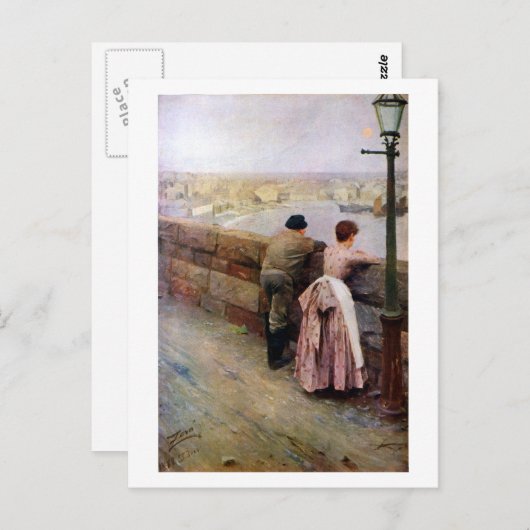 Ein Fischer durch Anders Zorn Postkarte (Vorne/Hinten)