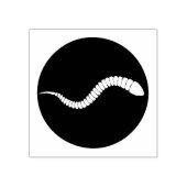 Ein Fischerwurm-Symbol Holz-Art-Briefmarke Gummistempel (Prägung)
