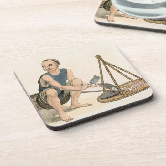 Ein Fischhändler, überziehen 39 'von den Kostümen Untersetzer (Linke Seite)