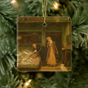 Ein Fischhändlergeschäft von Frederick Walker Keramikornament