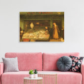 Ein Fischhändlergeschäft von Frederick Walker Leinwanddruck (Insitu (Wohnzimmer))