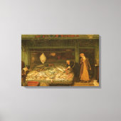 Ein Fischhändlergeschäft von Frederick Walker Leinwanddruck (Vorderseite)