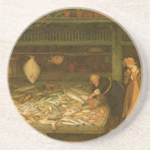 Ein Fischhändlergeschäft von Frederick Walker Untersetzer
