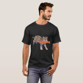 EIN FISCHKATZE & ORANGER FISCH T-Shirt (Vorne ganz)