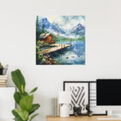 Ein Fischschlauch am See Poster (Heimbüro)