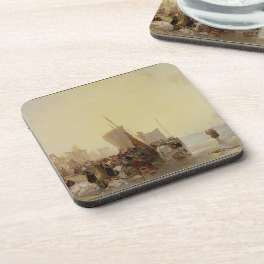 Ein Fishmarket nahe Boulogne, c.1824 (Öl auf Untersetzer (Linke Seite)