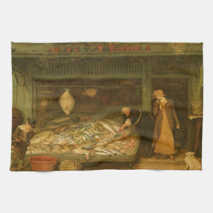 Ein Fishmonger's Shop von Frederick Walker Geschirrtuch