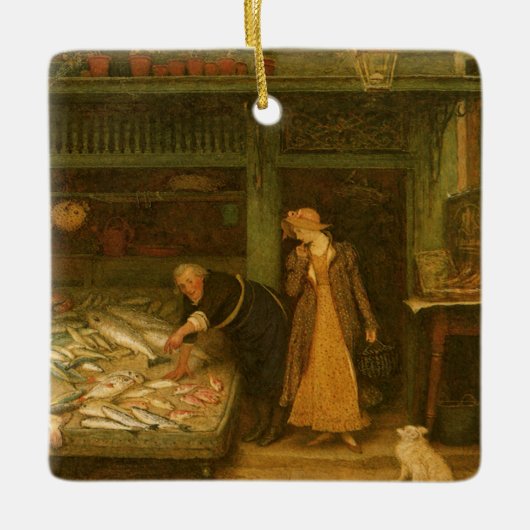 Ein Fishmonger's Shop von Frederick Walker Keramikornament (Vorderseite)