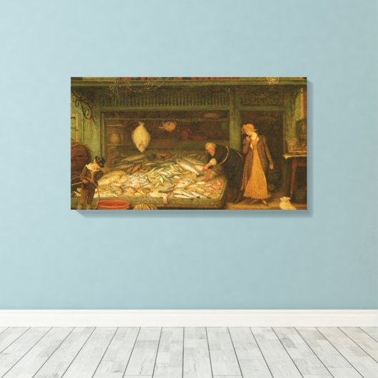 Ein Fishmonger's Shop von Frederick Walker Leinwanddruck (Insitu (Holzboden))