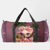 Ein Flamingo in einem tropischen Paraise Duffle Bag (Rückseite)