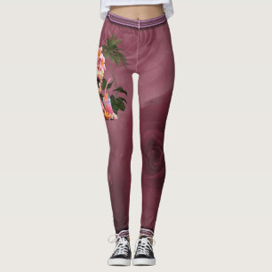 Ein Flamingo in einem tropischen Paraise Leggings