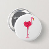 Ein Flamingo in Liebe Button (Vorne & Hinten)