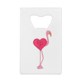 Ein Flamingo in Liebe Geldbeutel Flaschenöffner (Rückseite)