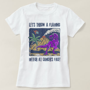 Ein flammendes Meteor auf den Pankreaskrebs werfen T-Shirt
