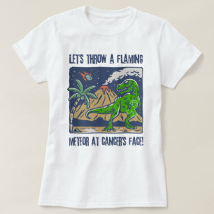 Ein flammendes Meteor in den Liberkrebs werfen T-Shirt