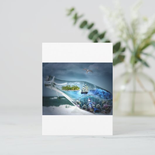 Ein Flaschenschiff Postkarte (Stehend Vorderseite)