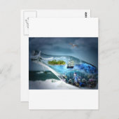 Ein Flaschenschiff Postkarte (Vorne/Hinten)