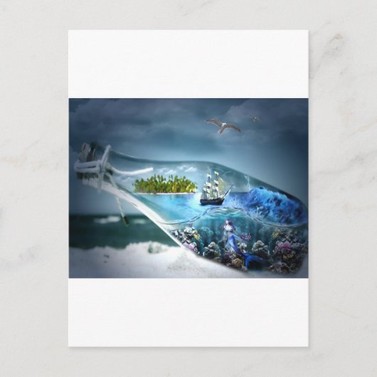 Ein Flaschenschiff Postkarte (Vorderseite)