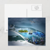 Ein Flaschenschiff Postkarte (Vorne/Hinten)