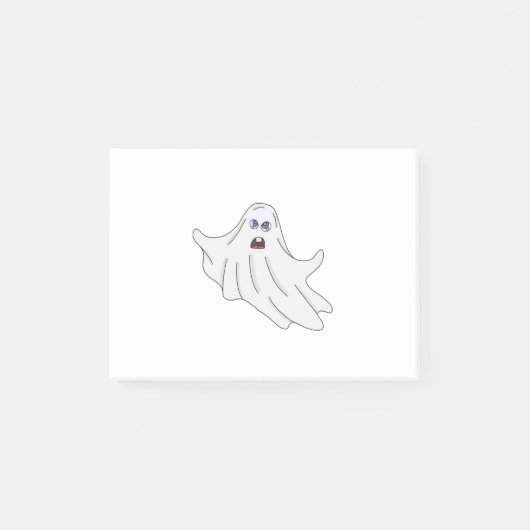 Ein flatternder Ghost Post-it Klebezettel (Vorderseite)