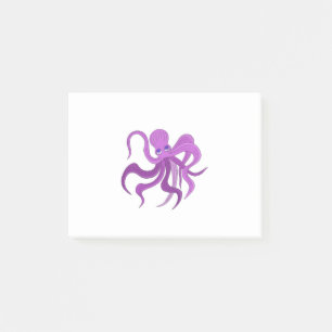 Ein flauschiger Oktopus schwingender Tentakel Post-it Klebezettel