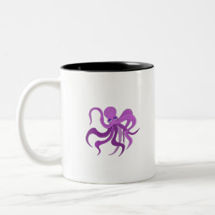 Ein flauschiger Oktopus schwingender Tentakel Zweifarbige Tasse