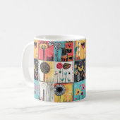 Ein Flickwerk spielerischer Blooms Kaffeetasse (Vorderseite Links)