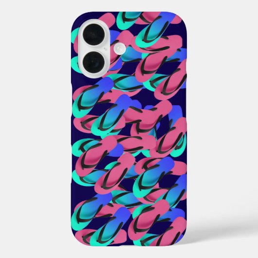 Ein Flip Flops Fun Blau Case-Mate iPhone Hülle (Rückseite)