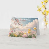 Ein floraler Frühlingshintergrund Karte (Gelbe Blume)