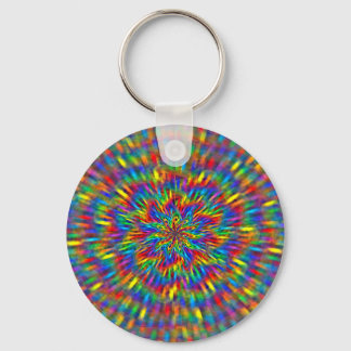 Ein floraler Tie-Dye-Schlüsselanhänger Schlüsselanhänger