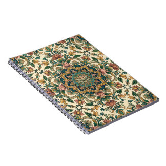 Ein florales Mandala-Muster Notizblock