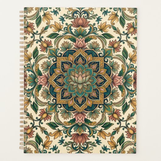 Ein florales Mandala-Muster Planer (Vorderseite)