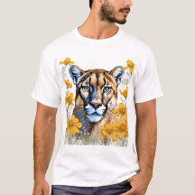 Ein Florida-Panther, umgeben von einer Coreopsis-B