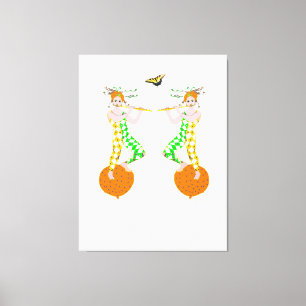 Ein Flötenspieler Leinwanddruck