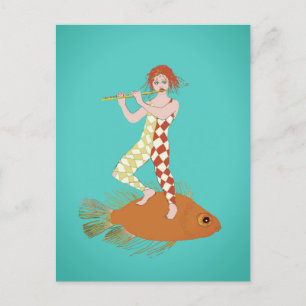 Ein Flötenspieler Postkarte