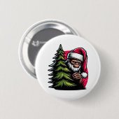 Ein Flüchtige Blick-A-Boo-Weihnachten Button (Vorne & Hinten)
