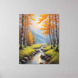 ein Fluss, der durch den Wald fließt Leinwanddruck