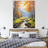 ein Fluss, der durch den Wald fließt Leinwanddruck (Insitu (Schlafzimmer))