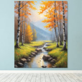 ein Fluss, der durch den Wald fließt Leinwanddruck (Insitu (Holzboden))