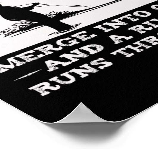 Ein Fluss fließt durch den Fang Poster (Ecke)