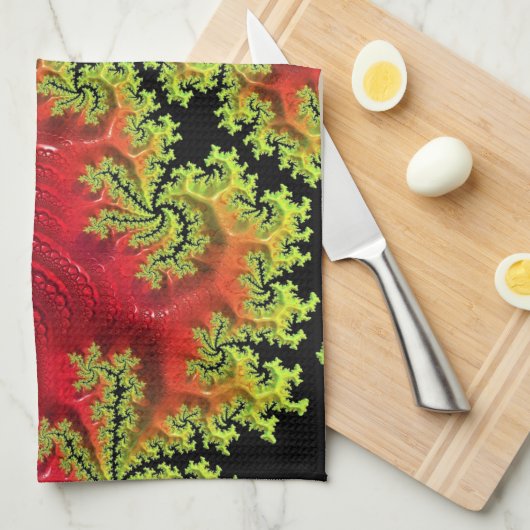 Ein Fluss fließt durch ein Teetuch Geschirrtuch (Viertel Falte)