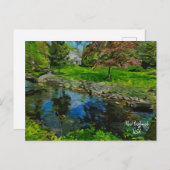 Ein Fluss fließt durch ihn. New England USA Postkarte (Vorne/Hinten)