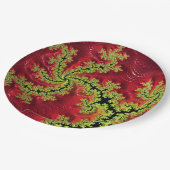 Ein Fluss fließt durch seine Papierplatte Pappteller (Schrägansicht)