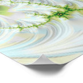 Ein Fluss in der Landschaft des grünen Fraktals Poster (Ecke)