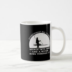 Ein Fluss läuft durch es Fly Fishing Kaffeetasse