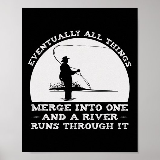 Ein Fluss läuft durch Fly Fishing Poster (Vorne)