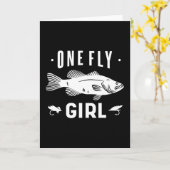 Ein Fly Girl Funny Fomens Fishing-Geschenk Karte (Gelbe Blume)